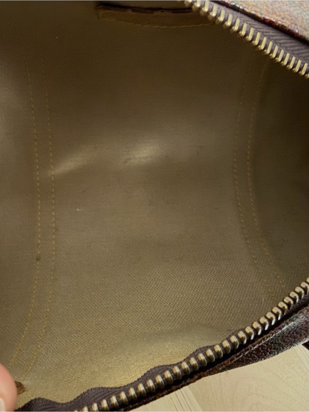 Etro Brown Paisley Barrel Bag with Tan Straps - Picture 9 of 9